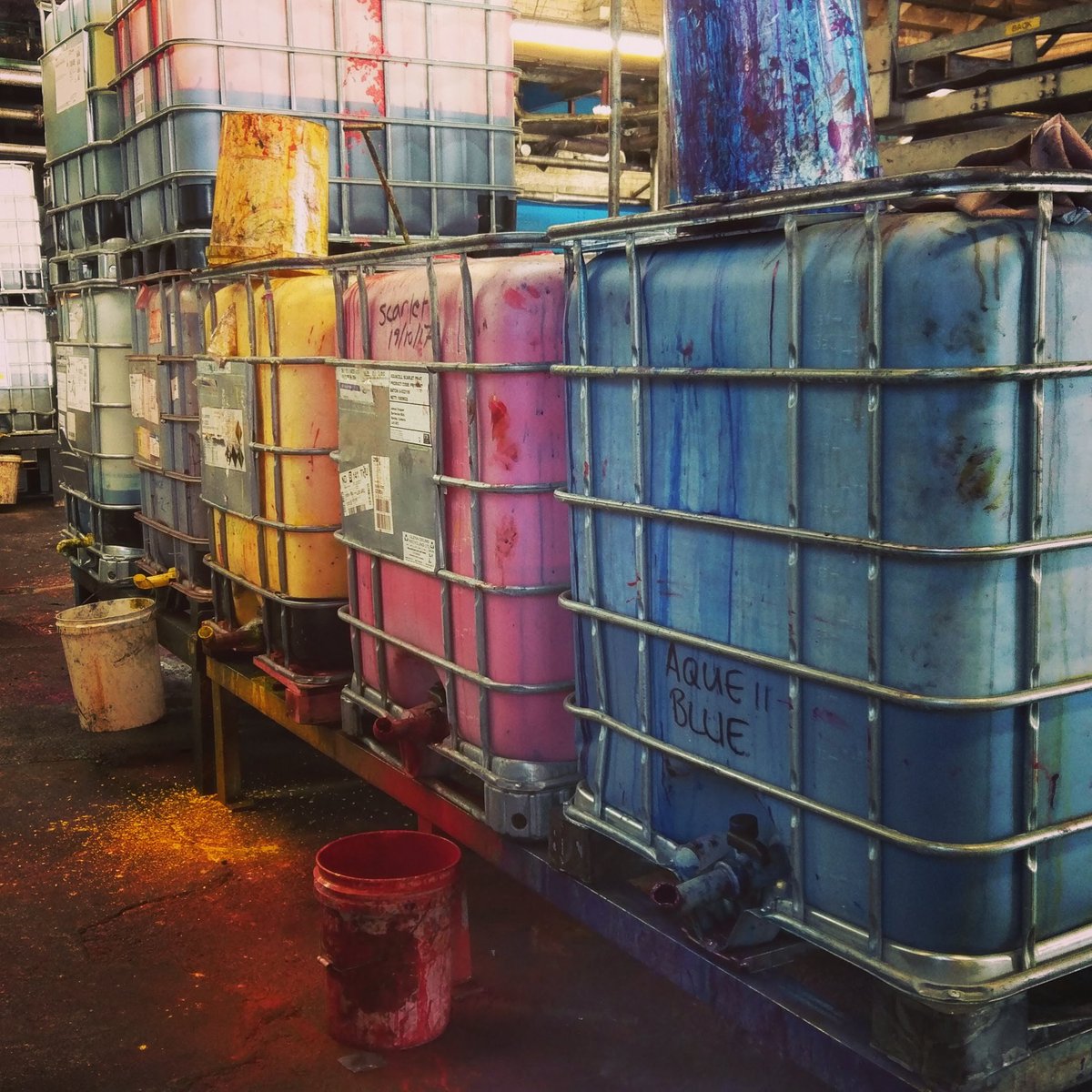Obviously the #printgeek in us was was excited to see the CMYK-adjacent colouring for making papers of any hue at the @JamesCropper #papermill. #paperproduction #passionforpaper #CMYK #colour #JamesCropperMonday