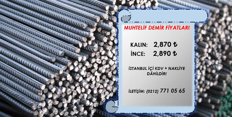 Güncel " Muhtelif İnşaat Demir'i " fiyatlarımız ilginize sunulmuştur... 👍🏻