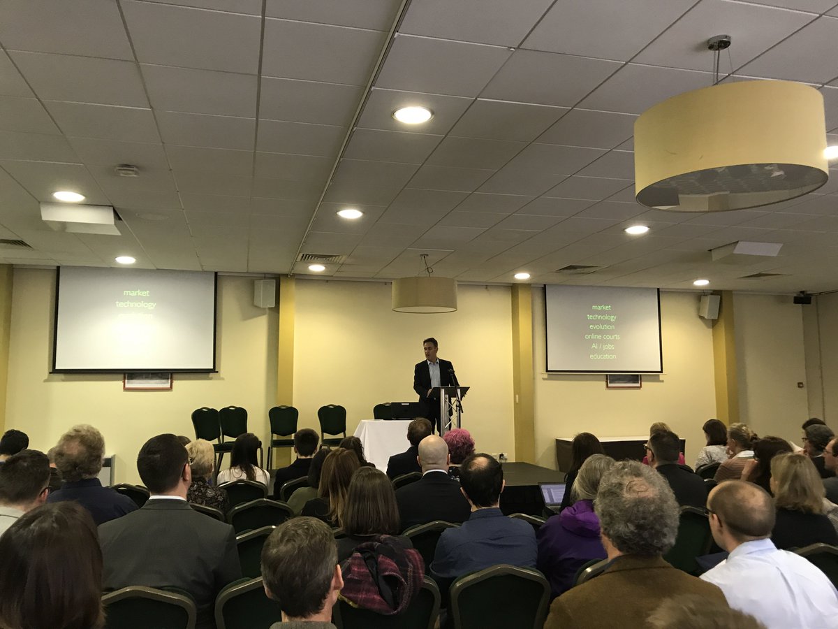 KeeleAlt's tweet image. . @richardsusskind delivering a keynote address on the future of the legal profession and technology