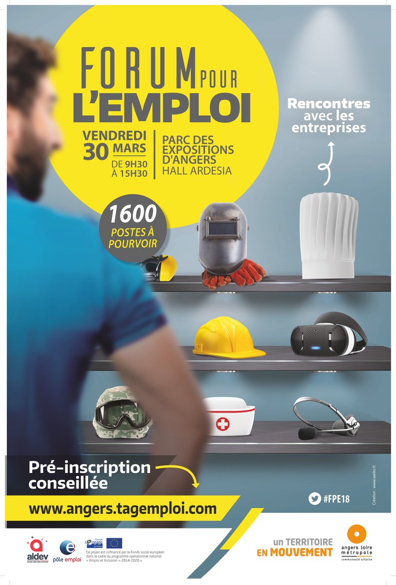 Breheretfred's tweet photo. ce vendredi #Angers  forum pour l'emploi 186 entreprises présentes plus de 1600 offres d'emplois #FPE18 https://t.co/lNyqrTcGgf