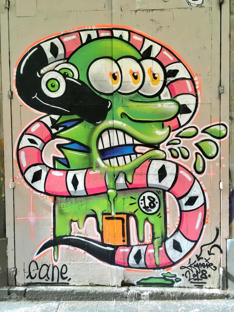 GoticoArt's tweet photo. Beautiful new #Konair #Cane piece in the gothic now on #CalleAtaulf #barcelona // ara en el Gótico #Konair #Cane #artedelacalle #graffiti https://t.co/eCmmPsOTe4