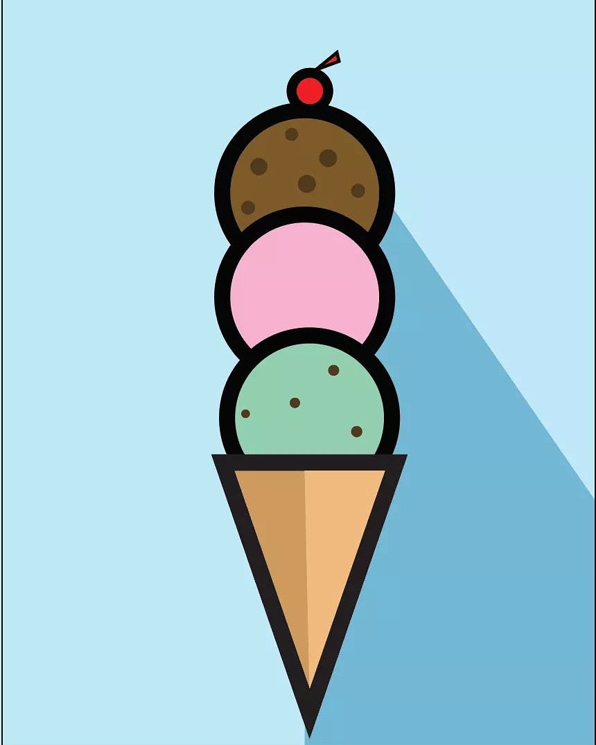 #illustration #icecream #graphicdesign #minimalism