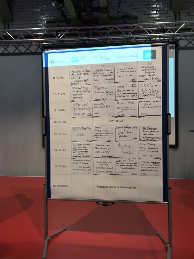 verantw_jetzt's tweet photo. Das Board des #CSRcamp18 ist nun gut gefüllt! Spannende Themen erschweren die Wahl…
@CSRcamp @barcampus_de @BeuthHS 
https://t.co/mScfIAReEi https://t.co/qlMK5sVhGz