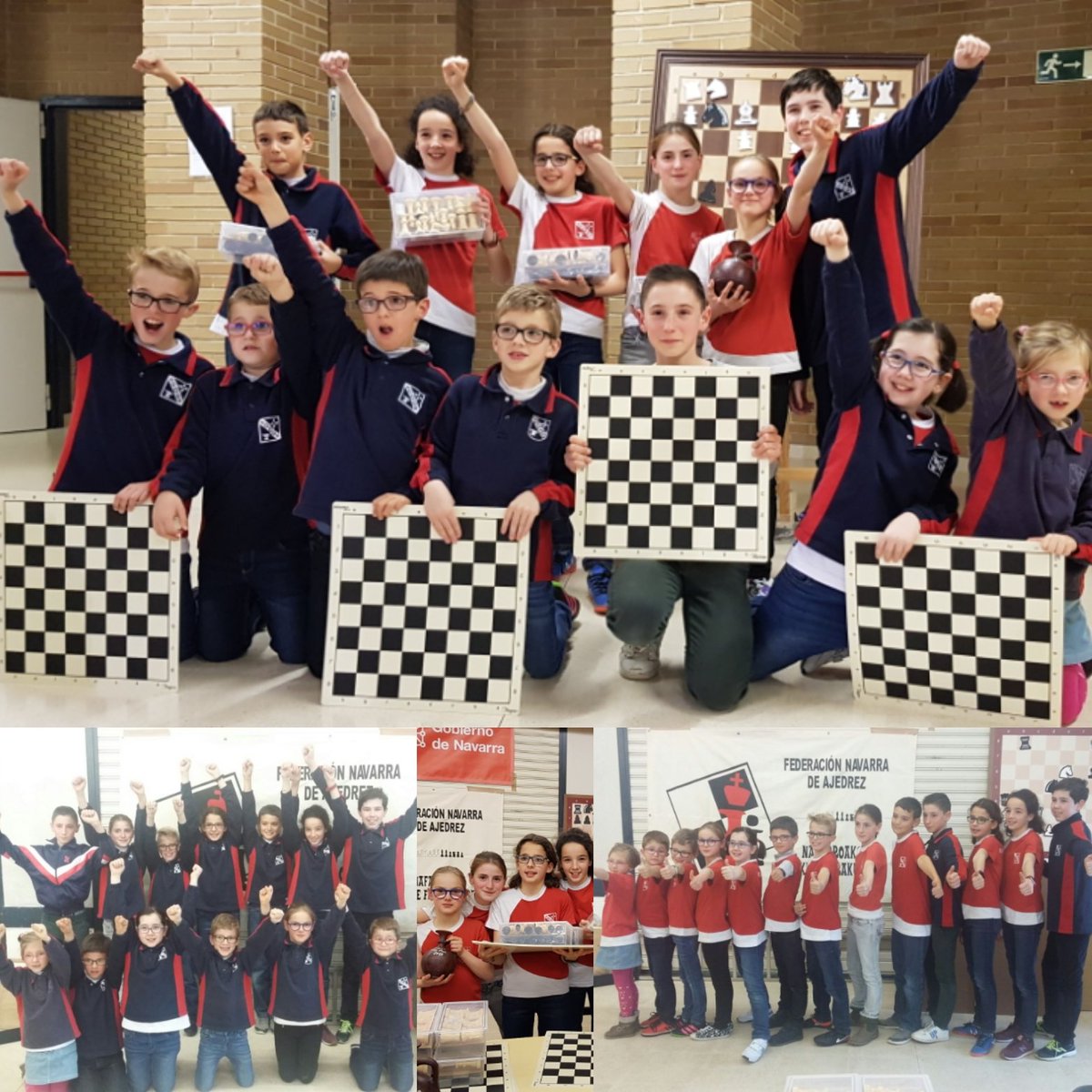 HildegartGlez's tweet photo. Ecos del #torneo de #ajedrez de #colegios #Navarra promovido x @NavarraAjedrez  https://t.co/Cd0ITZIk7p @irabia_izaga con 3 equipos ha quedado 3°, 4° y 17° Mi 👏👏 a todos los niños de los 35 equipos q han participado El año q viene + https://t.co/PKR4CMRVU6