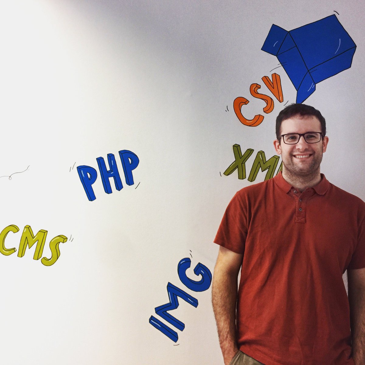Shoptet's tweet image. Naše nová posila, programátor Michal ✋ #programator