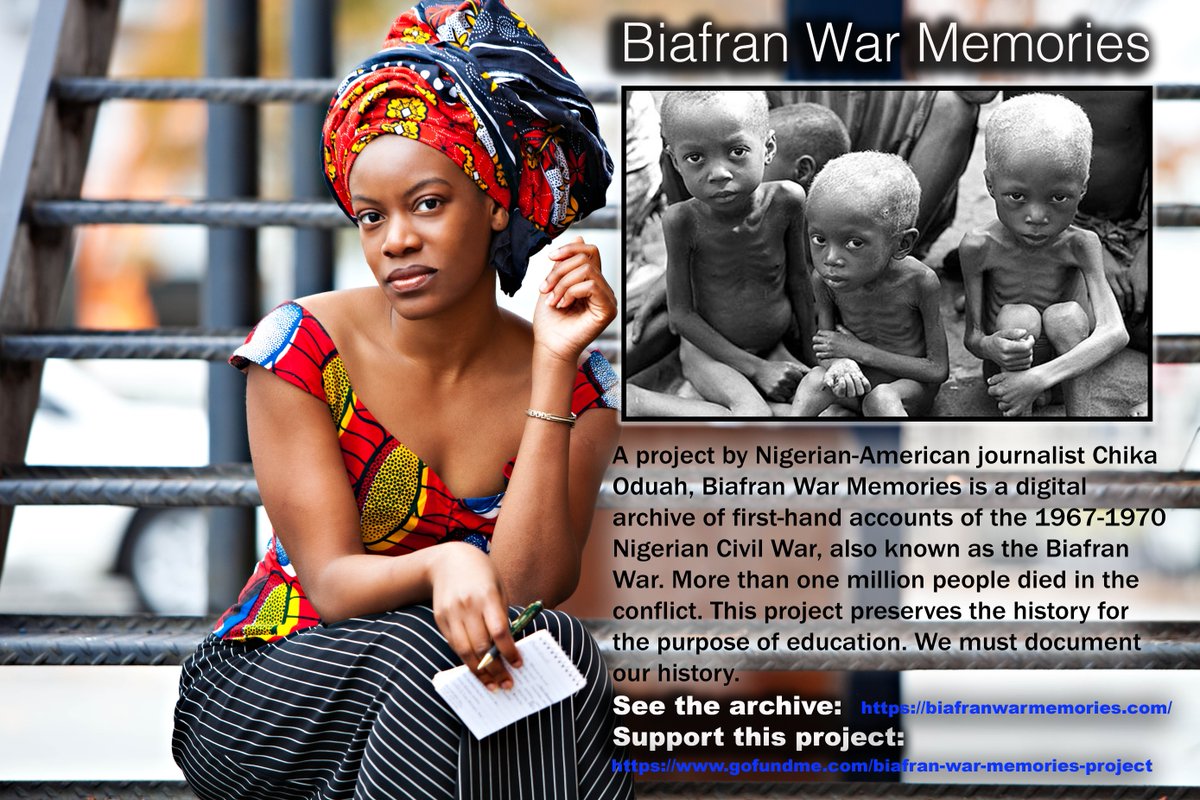 chikaoduah's tweet image. I do believe Africans must document their history. 

We must document first-hand accounts of the events of the past, events that shape our communities and nations. 

I'm documenting memories of the Nigerian Civil War AKA Biafran War