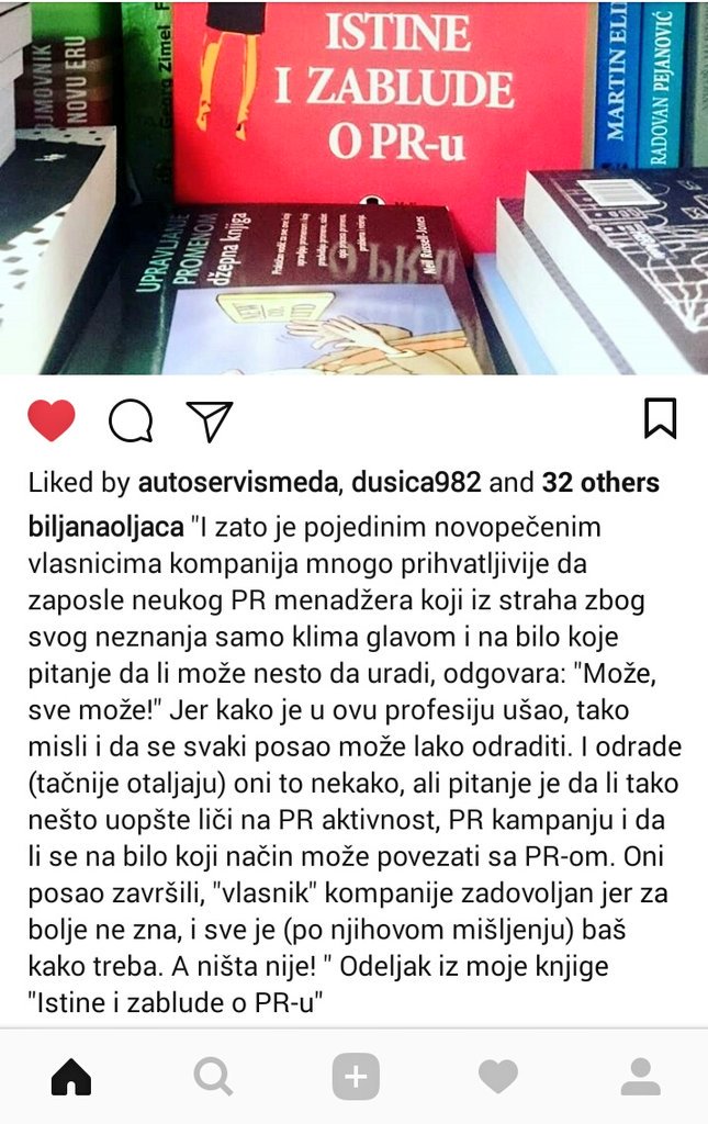 JelenaMKandic's tweet photo. #OnoKad si MNOGO PONOSAN/NA na neke drage ljude koje znaš jer su bili i ostali "gotivci-kreativci".👍💖✊

Naša @BiljanaPR je izdala knjigu "Istine i zablude o #PR".📚

#PublicRelations #EventManagement #DigitalMarketing #ContentMarketing #SocialMediaMarketing #QualityManagement https://t.co/2bkjEttpFo
