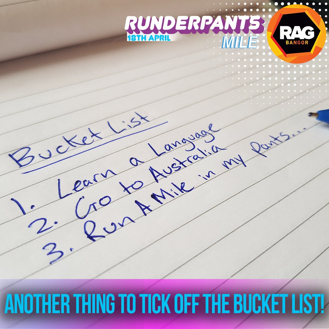 RunderpantsMile's tweet photo. Only 3 weeks left until #Runderpants takes @BangorUni - make sure you get involved, you're not gonna wanna miss out! @BangorRAG 🎉😬 https://t.co/xS5JCs0VJ2