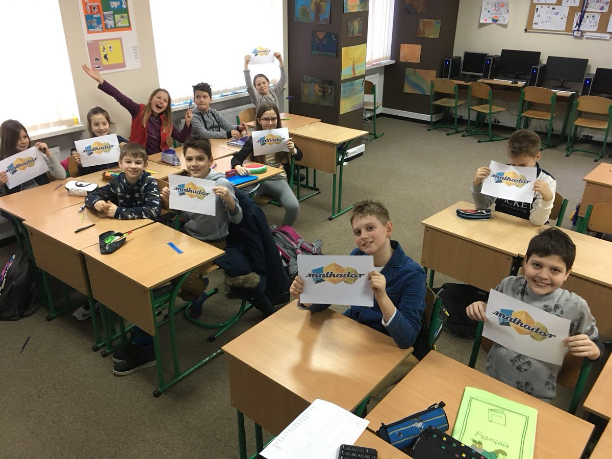 Mathador's tweet photo. Mathador à travers le monde 🌎😀➡Les élèves de la classe de CM1 de l'école Anne de Kiev en #Ukraine ( réseau @aefeinfo ) ont participé ce matin à l'épreuve 12 du concours ! Un grand bonjour à eux  👋🇺🇦 ! https://t.co/njra5dWc2K