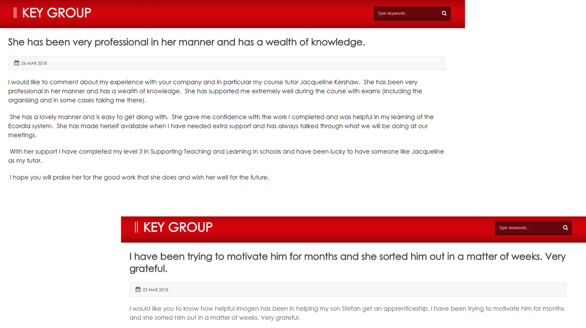 Some more fabulous feedback from our lovely apprentices about our brilliant team! #unlockingpotential #Feedback