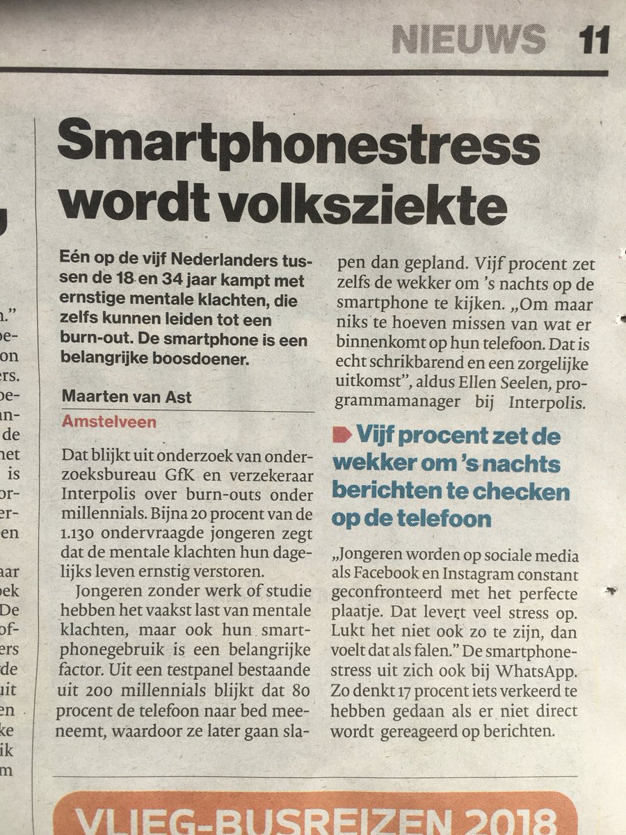 ritzotencate's tweet photo. Hoppakee. "Stress door smartphone wordt volksziekte," zo blijkt uit onderzoek van @Interpolis.

Ernstige mentale klachten. Burn-out. Jeeeej!
 
https://t.co/94iSUpPDex https://t.co/K3lz8M4qnU