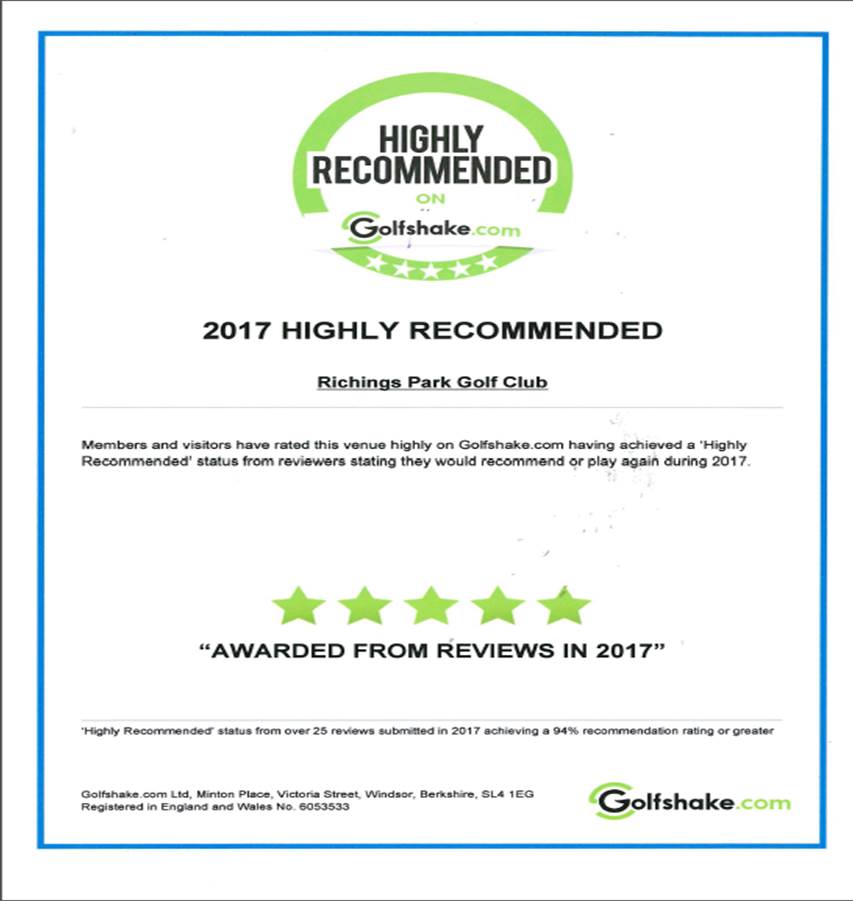 Well done to the team at Richings Park for achieving a highly recommended certificate for 2017.
<a href="/golfshake/">golfshake</a>