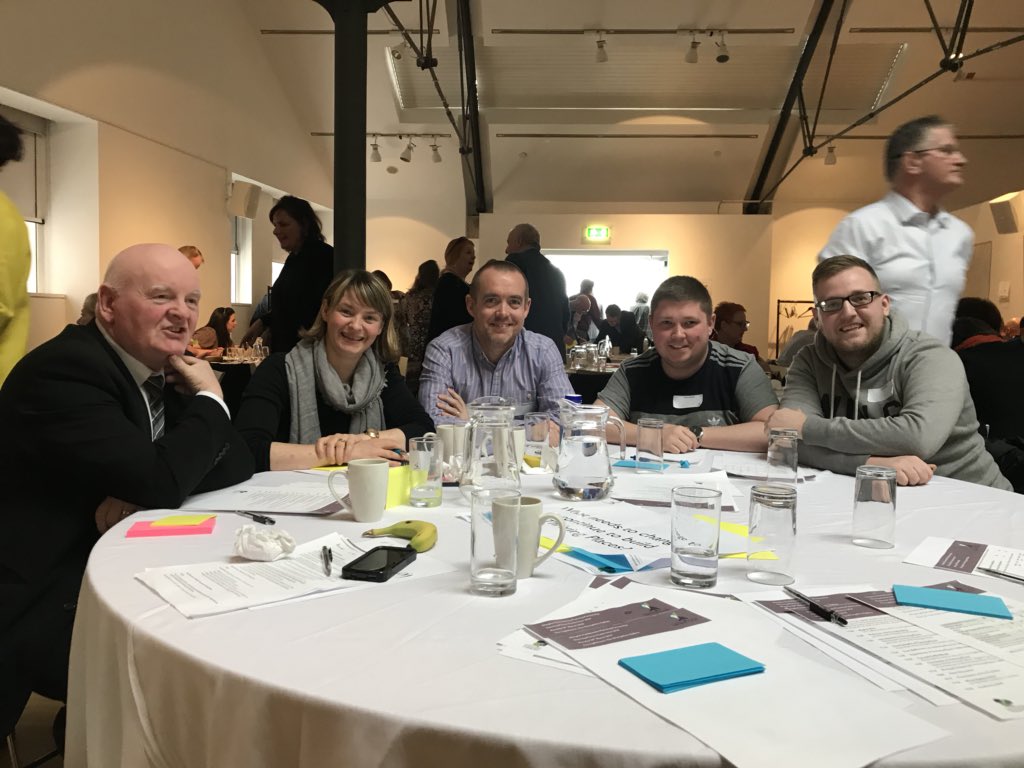 Table 11 or should I say team 11, hard at work at the Thriving Places Conference 2018.  Great sharing of experience from Drumchapel and Priesthill & Housilwood @GlasgowCPP #ThrivingPlaces