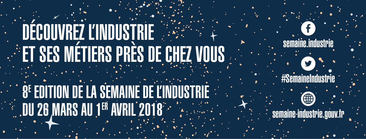 #SemaineIndustrie : c’est parti pour la 8e édition sous le signe de l’industrie connectée ! L'occasion de mettre un coup de projecteur sur un secteur dynamique en pleine mutation et qui recrute. Une 50aine d’évènements sont organisés par les #CCI 👉cci.fr/web/presse/act…
