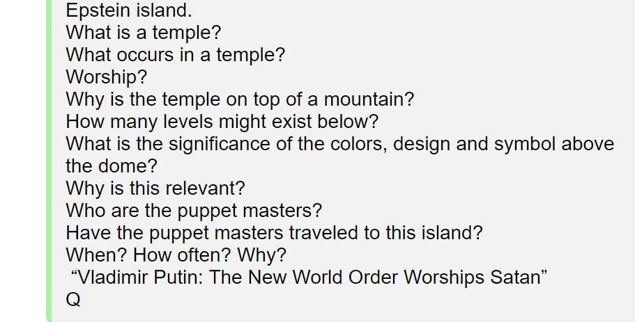 Now read this early Q Post in context of this thread.re-read crumbsQ“Vladimir Putin: The New World Order Worships Satan”Q #DeepStateGate  #QAnon  #Q  #TheGreatAwakening  #FollowTheWhiteRabbit  #Qanon8chan  #qanon4chan  #FakeNews  #IBOR  #KeepAmericaGreat