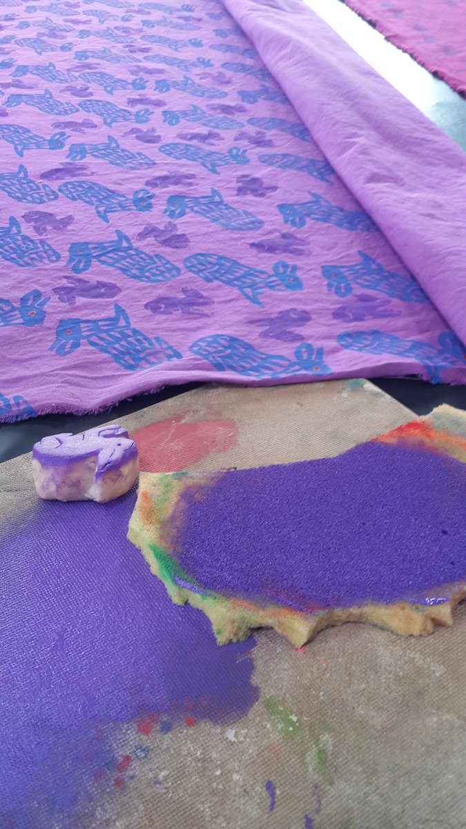 ImbaliProject's tweet photo. Visit the Imbali Shop inside Museum Africa for more potato printed fabric by the 2nd and 3rd years https://t.co/o0GEbXHSXG