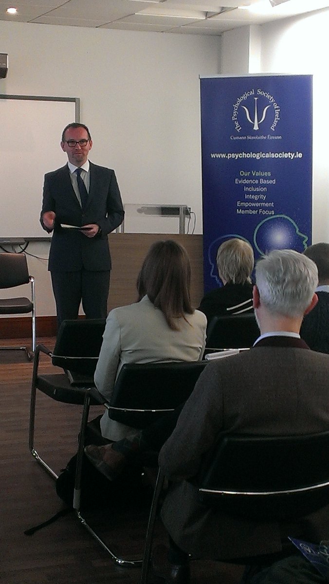 PsychSocIreland's tweet photo. PSI President Brendan O'Connell officially launches PSI's new Strategic Plan for 2018-2022 #psychology #psi #VMVs #visionmissionvalues https://t.co/zmoE27YHyn