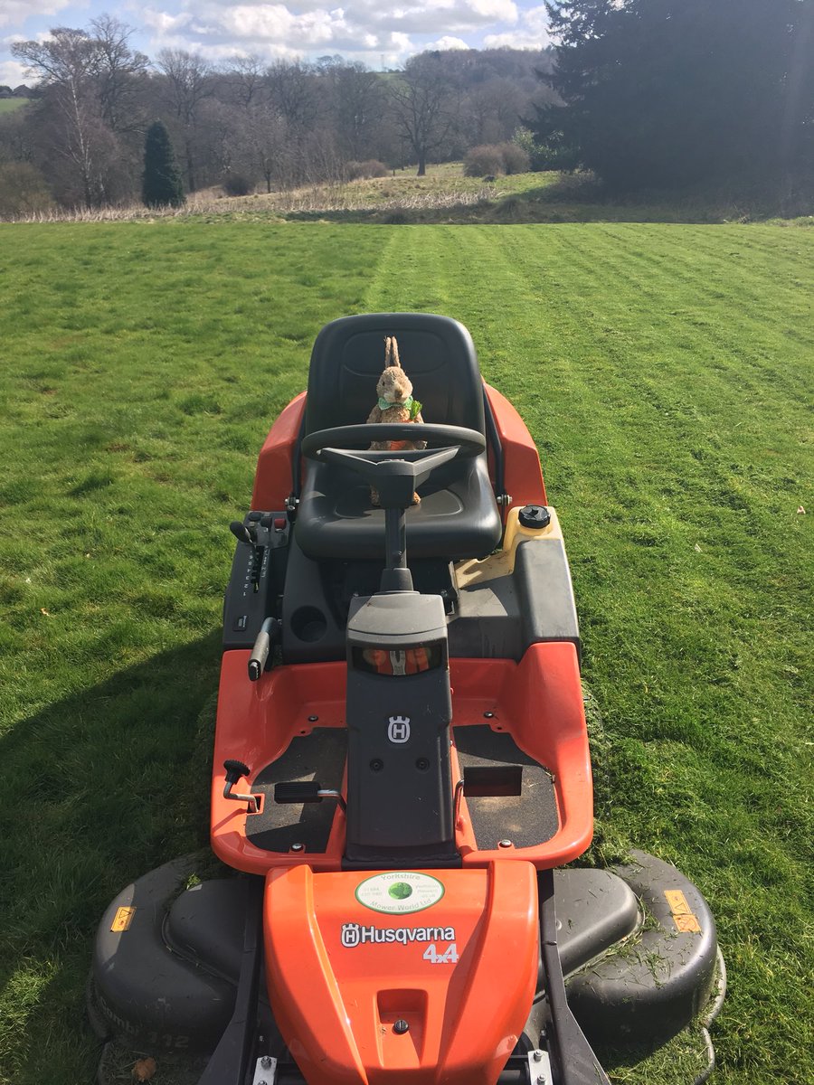 Spring is here! George Norton is cutting the grass today! #firstcutoftheyear