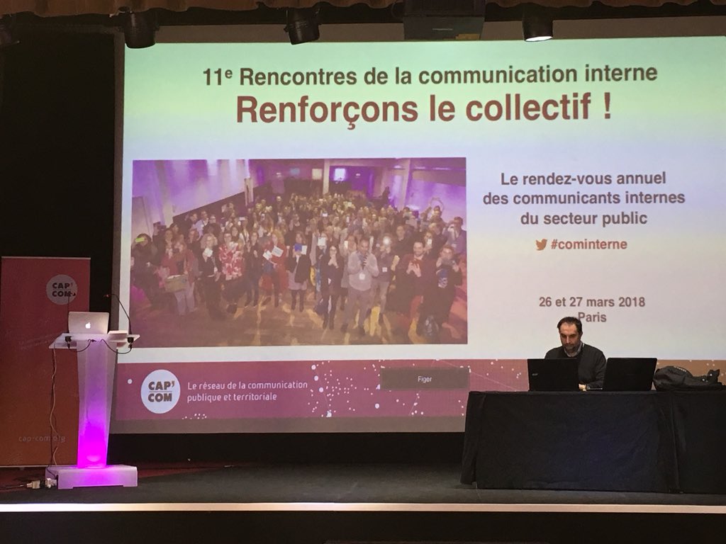 Ouverture des Rencontres de la #cominterne : 2 journées pour passer en revue l'actualité du métier, partager les bonnes pratiques et renforcer votre stratégie. 160 pros et experts sont présents les 26/27 mars à Paris #compublique Au programme ! >> bit.ly/2CwQo7k