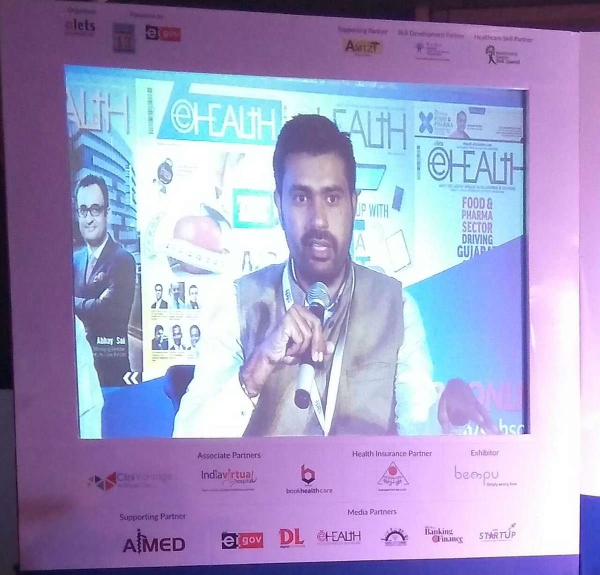 ehealthonline's tweet photo. Technology should ease system, it should not act as a barrier, says Satinderpal Singh Chahal, Consultant, Consultant Health Informatics, #NationalHealthMission, #GovernmentofPunjab @MoHFW_INDIA @moayush @supten @IIHMRDelhi #EletsHealthcareSummit https://t.co/XFcDuD1mOe