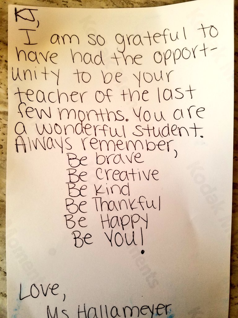 HM_Tedore's tweet photo. How sweet is this little #BonVoyage package from Ms. Hallameyer for KJ. @NorwoodES is the best! #Pictures #ClassMates #NewTeachers #Bubbles #Chalk #Pencil @pat3303 @nsikorsky15 https://t.co/EsdfCqTqPJ