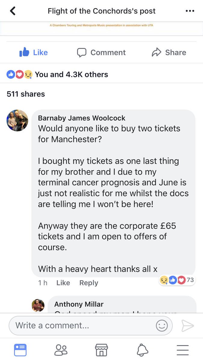 darrenrichman's tweet photo. @fotc Lads, please can you try and do something to make sure this guy gets to see the show https://t.co/8cRTHbg4FT