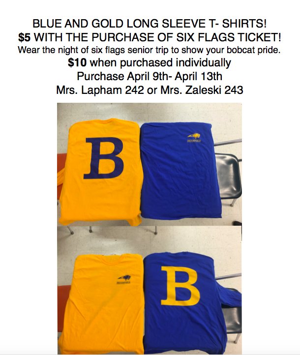 Blue and Gold T- Shirts Sales