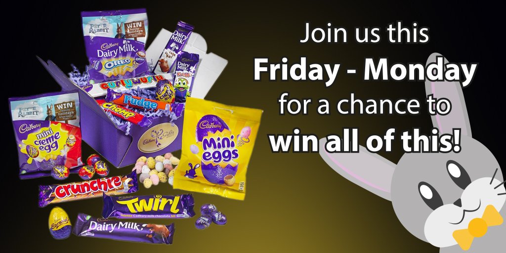 unicolmfg's tweet photo. Don't forget! To win a huge Easter treasure box, help Peter the rabbit solve some puzzles this bank holiday weekend. Vote on here or on Facebook for a chance to win! See you soon #avtweeps #petertherabbit #competition https://t.co/zJKXforf7Q