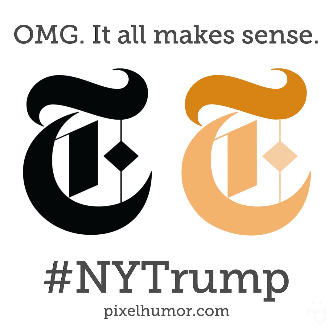 I can’t believe it took this long to notice... #NYTrump #Trump #NYTimes #Conspiracy #MAGA #Resist #ItsAJoke