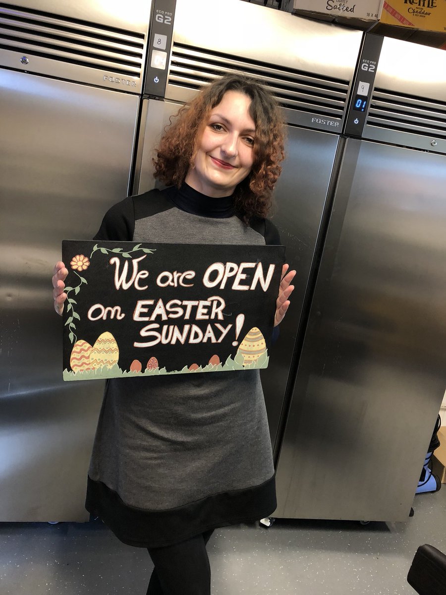 sbuxLDT's tweet photo. Come see us on Easter Sunday! We are open all day! 24 hours! #EasterSunday #chocolate #Starbucks https://t.co/eHTpCpUvpy