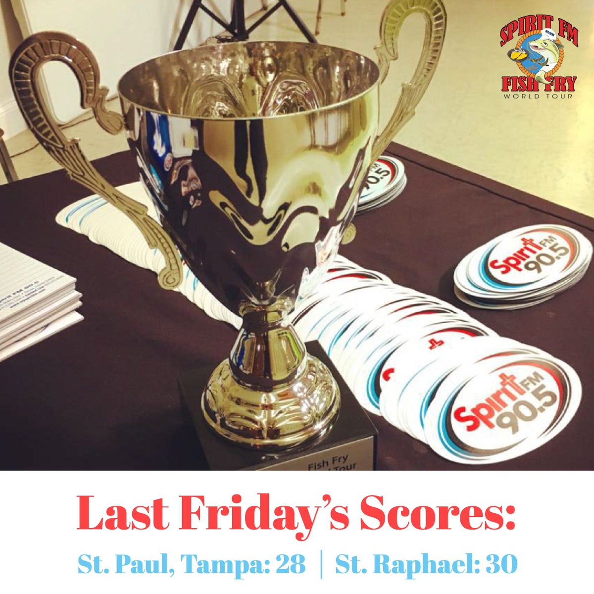 ItsMySpiritFM's tweet photo. Another #FishFryWorldTour in the books! π Congrats to this year's champion, β¨πSt. Raphael!πβ¨ https://t.co/nUn3SNwu9P