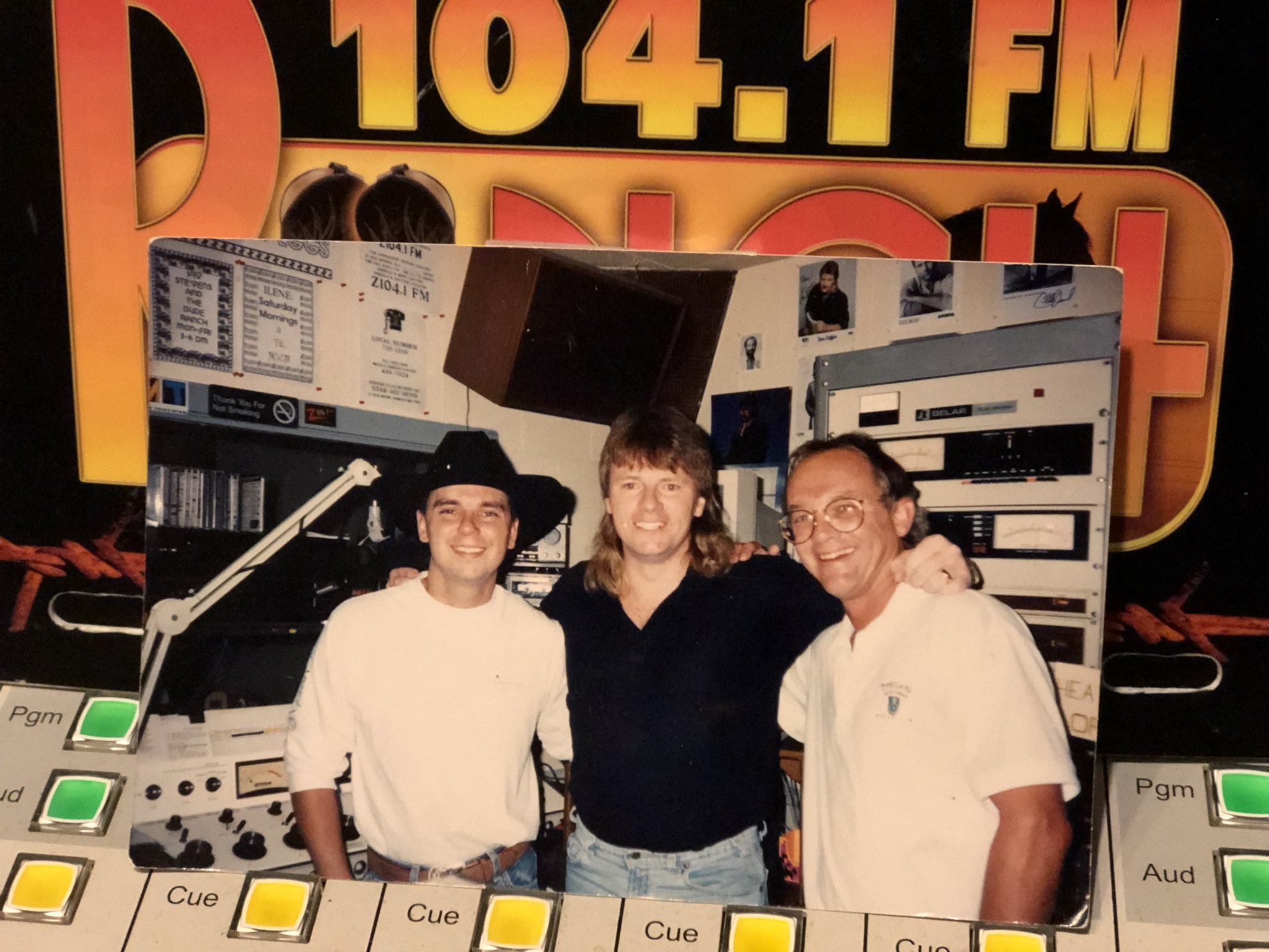 Happy 50th Birthday to Kenny Chesney. (Chesney, 104.1 s Dennis and songwriter Buddy Brock). 