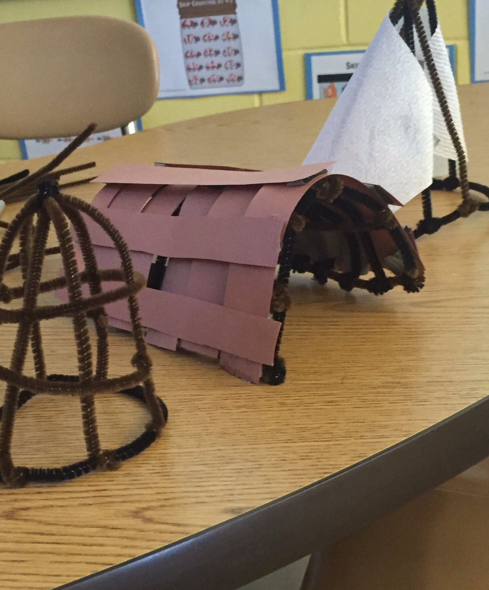 MrsNicolasclass's tweet photo. Native American Homes #stemactivity #ssfun @wfschool https://t.co/ra2PMotgPl