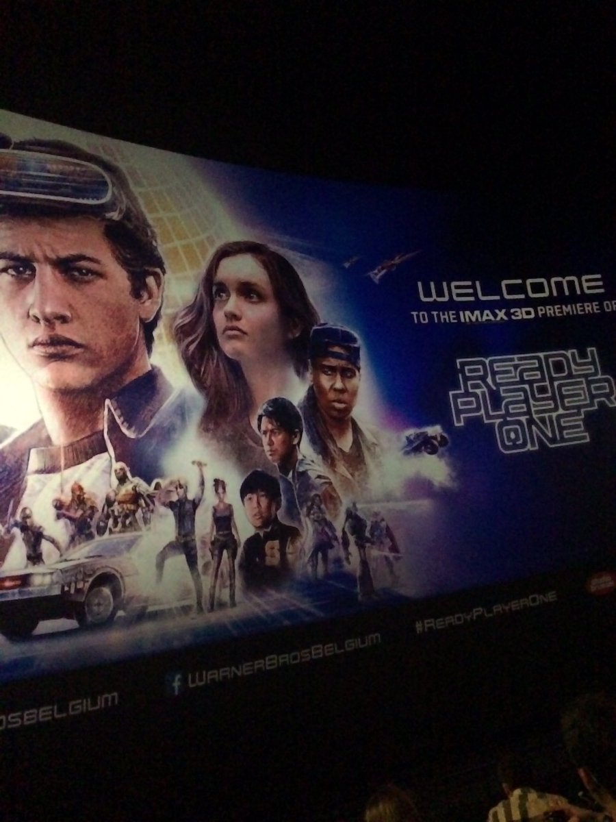 SixpackGames's tweet photo. #Imax #ReadyPlayerOne Belgian premiere! @sjokz is about to do the intro 😮 Thanks for the tickets @WarnerBrosBE! https://t.co/tIx4AcQHZi