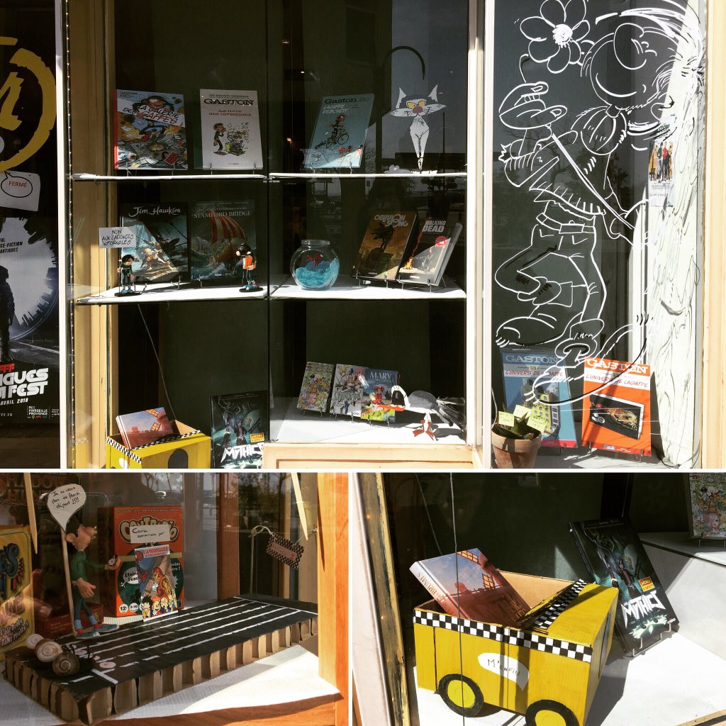 largonaute2_0's tweet photo. Nouvelle vitrine spéciale Gaston Lagaffe pour la sortie du film le 4 avril !
Merci à Nelly de @RMartigues pour son aide !
PS : nous aussi on a notre petite caisse à savon pour le carnaval !
#gastonlagaffe #gastonlagaffelefilm #martigues #carnaval #courseasavon @EditionsDupuis https://t.co/1jxlg3QWwA