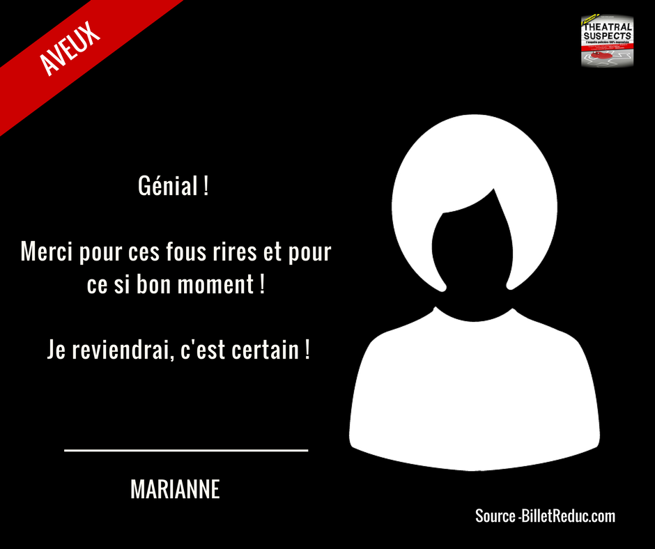 ImproZarbi's tweet photo. Notre correspondante parisienne a recueilli les impressions de Marianne témoin d'une affaire résolue grâce à la méthode I.M.P.R.O..... RDV le 15/04 https://t.co/fHsSGCMyqj https://t.co/2GrPezPbGY