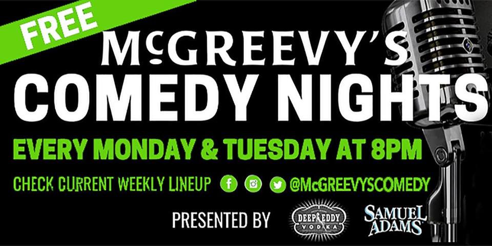 Tonight <a href="/McGreevysComedy/">McGreevy's Comedy</a> at @McGreevysBoston featuring:
<a href="/thatchrispost/">Chris Post</a>
@StartsWithanX
@_irenemerrow
<a href="/JohnPalRivera/">John Paul Rivera</a>
Jonathan Smith
<a href="/russell__mania/">Zach Russell</a>
&amp; <a href="/TheStephenPratt/">Stephen Pratt</a>
Hosted by <a href="/brianhiggi/">Brian Higginbottom</a>
facebook.com/events/2027662…