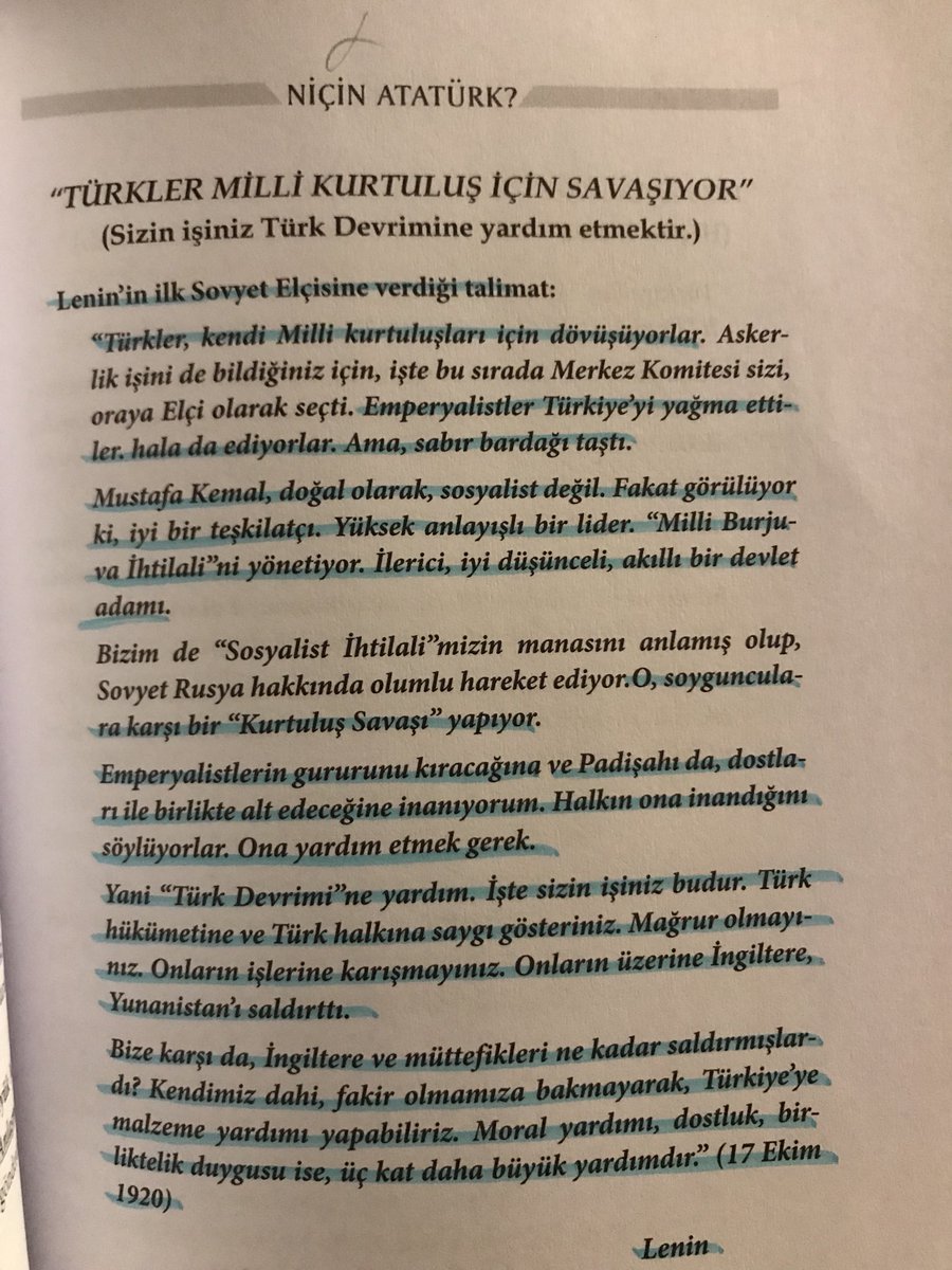 Rusya’dan Ankara’ya..
Lenin’den Atatürk’e...
100 yıl sonra... inanılmaz