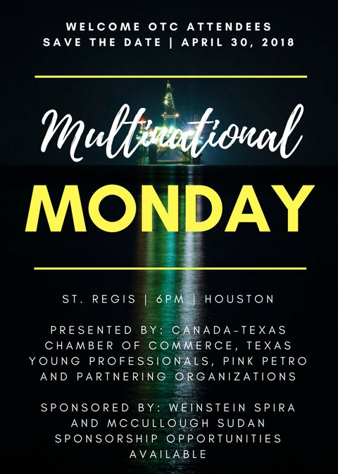 Save the Date for OTC Kickoff event "Multinational Monday".

Sponsorship opportunities exist.