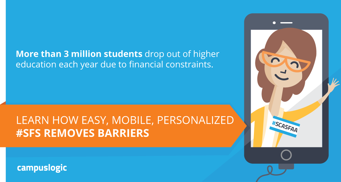 CampusLogic's tweet photo. We're @SCASFAA with the easy, mobile, personalized #StudentFinancialServices platform you &amp; your students need. https://t.co/iiWPBEdnHL