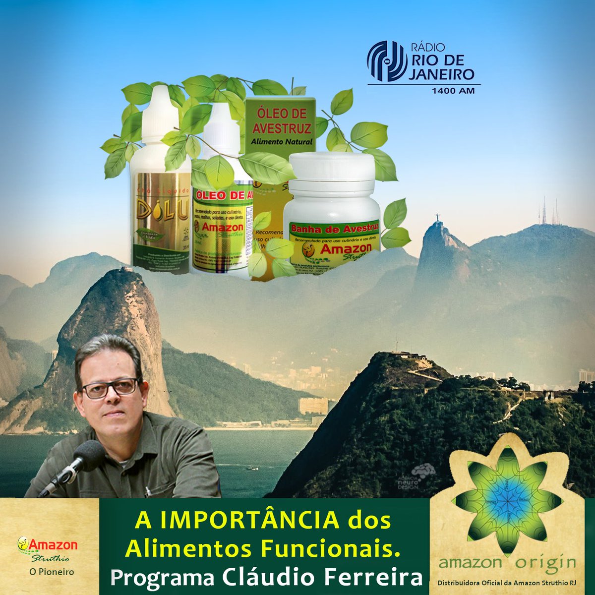 AmazonOrigin's tweet photo. MANHÃ NA RIO: Alimentação Funcional

A Entrevista de TERÇA 27/03 é na Rádio Rio de Janeiro, programa Manhã na Rio com o apresentador Cláudio Ferreira.

Terça: 07:20 - 09:00h. RÁDIO RIO DE JANEIRO. AM1400
Alimentação Funcional: https://t.co/aCfEJkZdxN

Informações: 98849-5864 WAPP https://t.co/Iz34skQwFS
