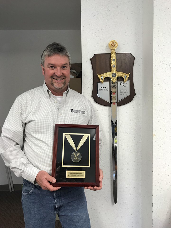 <a href="/roofingohio/">Damschroder Roofing</a> is proud to accept Versico’s Gold Medal Quality Award!!!
#Versico #GoldStar #rooferpride
damschroderroofing.com