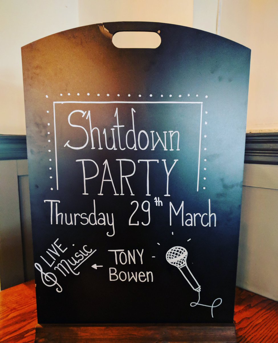 FoxAndGooseW5's tweet photo. The end is nigh! Shutdown party this Thursday! Join us for #livemusic by @tonybowenmusic and some epic drink deals (everything must go!) #shutdownparty https://t.co/A4p1XbazpC