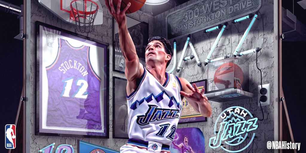 Happy 56th Birthday to the NBA s ASSISTS and STEALS king, JOHN STOCKTON! 