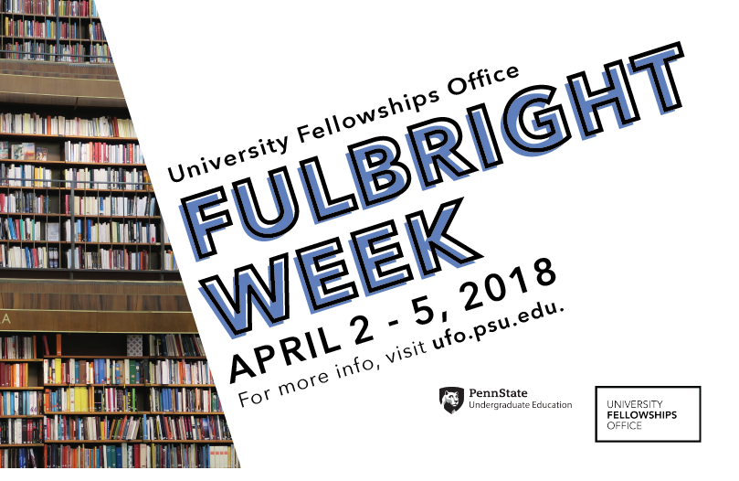 PSU_urfm's tweet photo. #FulbrightWeek is around the corner. Mark your calendars and attend our sessions! @PSU_Undergrad @PennStateHonors @PSU_Career https://t.co/GABLkf4oez