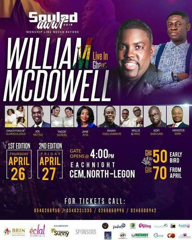 mimi_boat's tweet photo. #SouledAwwt2018
#WilliamMcDowellLiveInGhana
#WorshipLikeNeverBefore
Grab your TICKETS NOW! Call/Whatsapp 02668600996/0546231995 https://t.co/HyfQrE828m