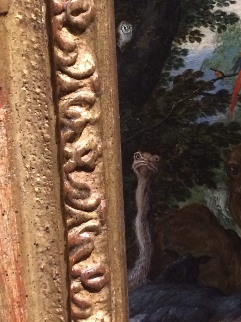JoserraMarcaida's tweet photo. This ostrich by Jan Brueghel the Elder @NationalGallery is also puzzled by the carpets at #RenSA18 #RenSA18CARPETS https://t.co/TqzUs6nn9I