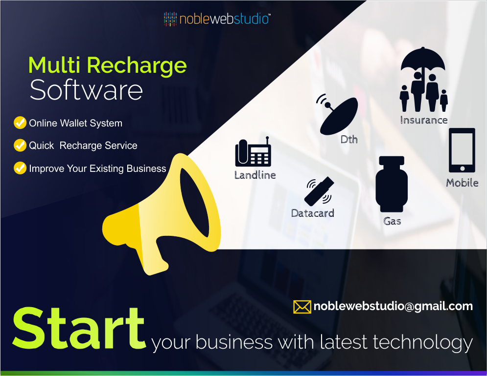Noblewebstudio's tweet photo. #Multi #Recharge #Software Solutions from #NobleWebStudio All in one multi recharge software online for Mobile, DTH, Data Card & More...
https://t.co/jvNhKuJ4dw https://t.co/Ej20vOCzKE