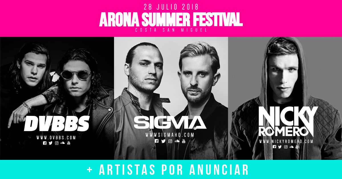 AronaSummerFest's tweet photo. A falta de confirmar dos TOP MUNDIALES más así va el line up de #ASF2018 🔝🔝🔝🔝 https://t.co/csjE6jKevS