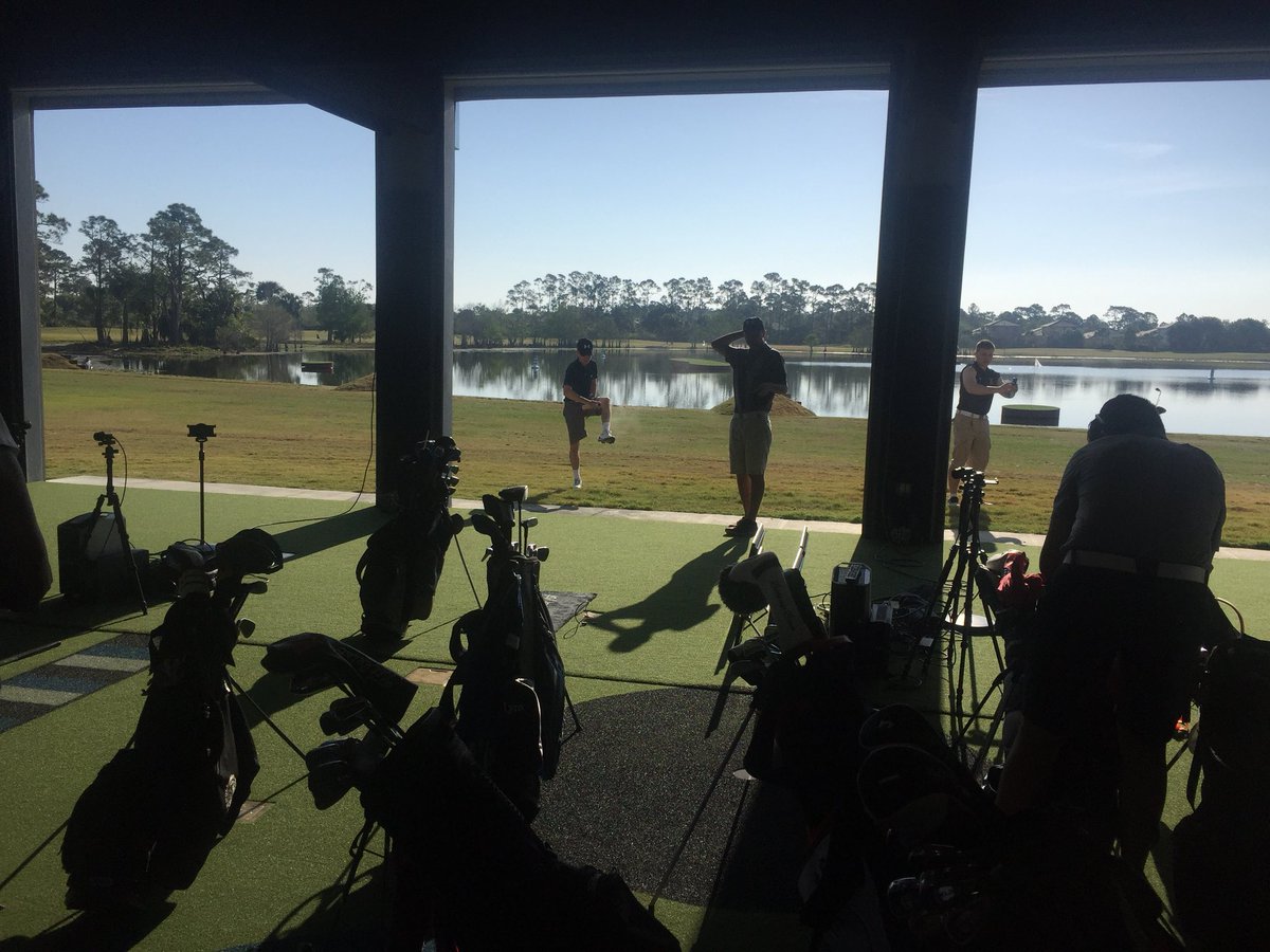 StepinacGolf's tweet photo. As the gates go up on the learning center at sandhill crane, the Stepinac men prepare for short game sessions all morning before heading to PGA National. Coach Pla and Coach Decker are crafting a competitive team for the upcoming season. https://t.co/mzyw9gjaU8